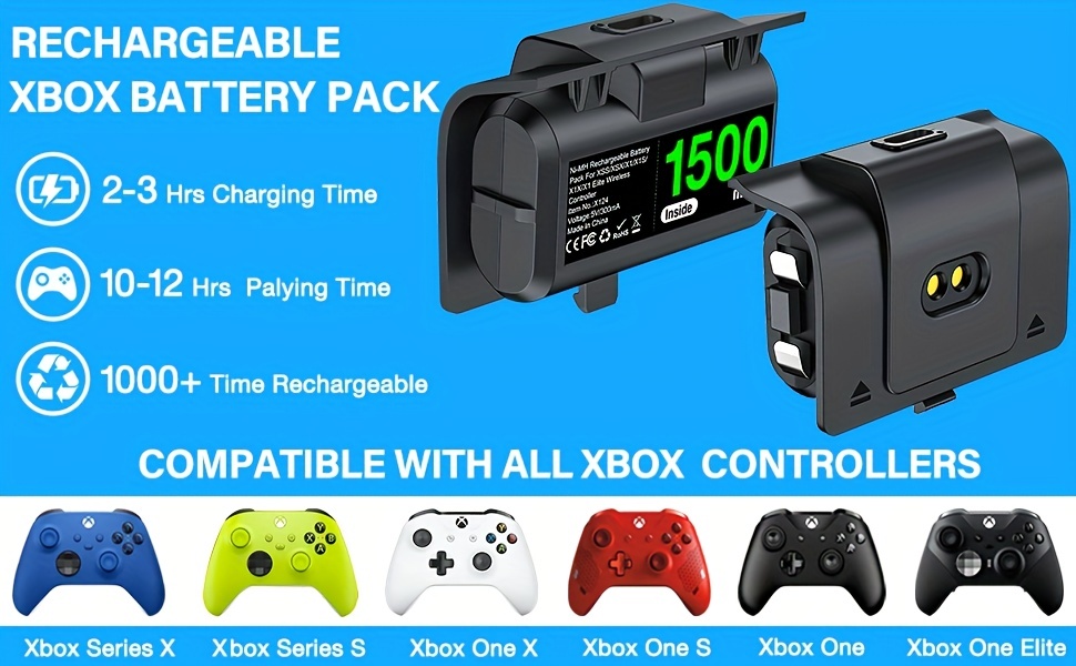 Batteries Come Xbox Series X Rechargeable - 2x1500mah Rechargeable