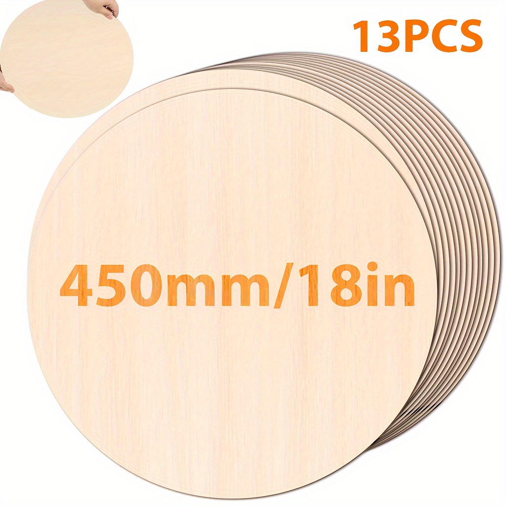 13pcs Crafts Wood Rounds, 18 Inch Unfinished Wooden Blank Rounds Crafts  Wooden Cutouts, Door Hangers, Door Designs, Wood Burning, Today's Best  Daily Deals