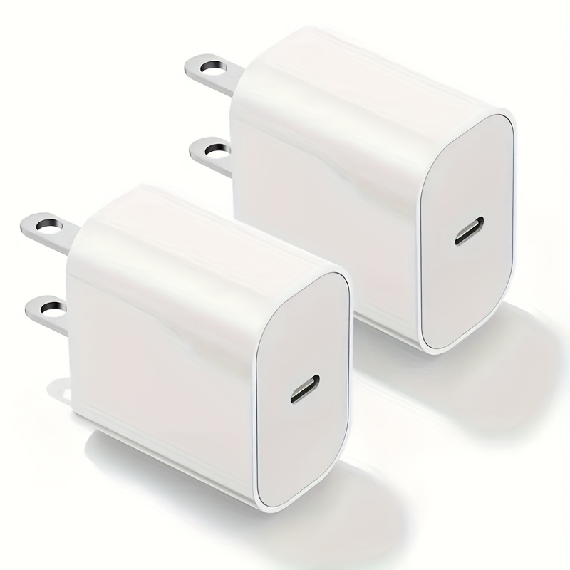 Bloque de cargador de teléfono de 20 W, paquete de 3 bloques de carga USB  C, enchufe de pared de carga rápida para iPhone 15 Pro Max 14Pro 13 13 Pro