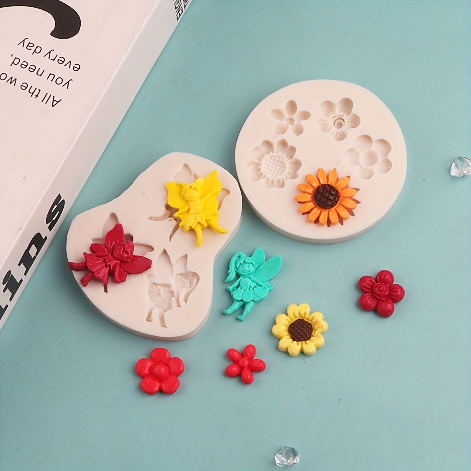 Flower Silicone Mold for Resin Candle Mold, 3D Candle Soap Mould Cake  Fondant Chocolate Mold Epoxy Casting Resin Mould for Craft Handmade Gift