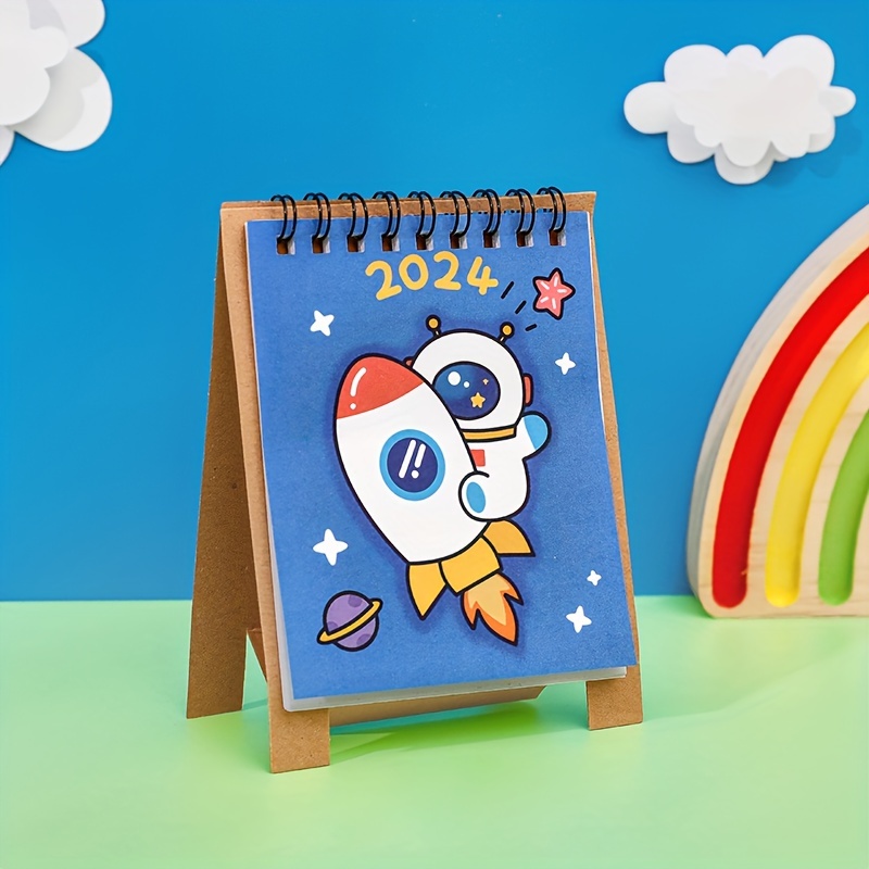 2024 Cute Cartoon Desk Calendar School Office Desktop - Temu