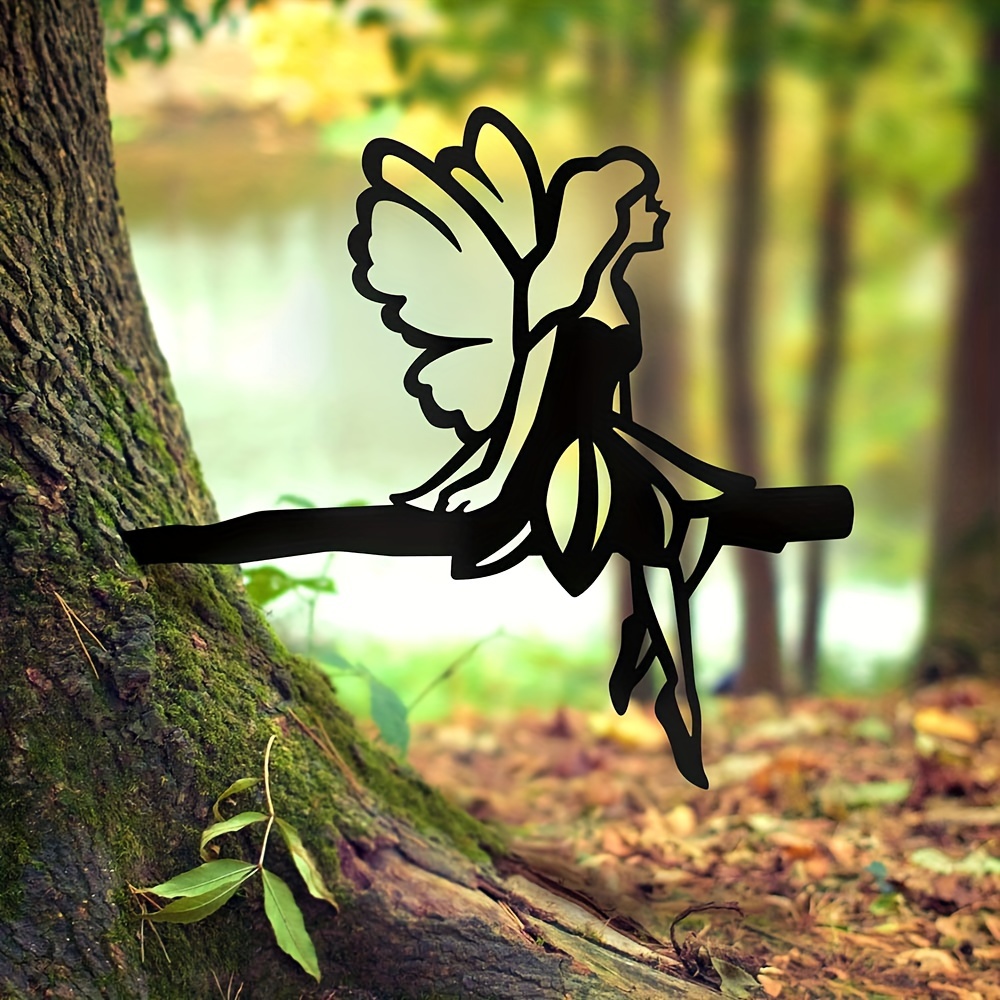 Butterfly Fairy Silhouette Statue Tree Decoration Hanging Fairy Swing  Crafts S