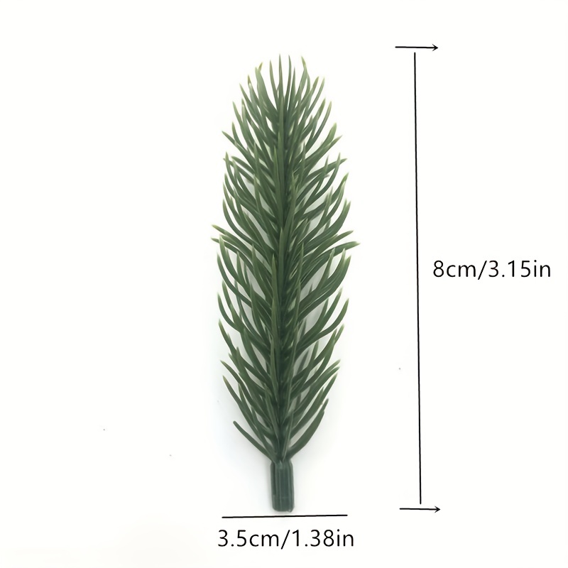 8cm Artificial Pine Branches Christmas Green Plants Pine Needles Branches Garl