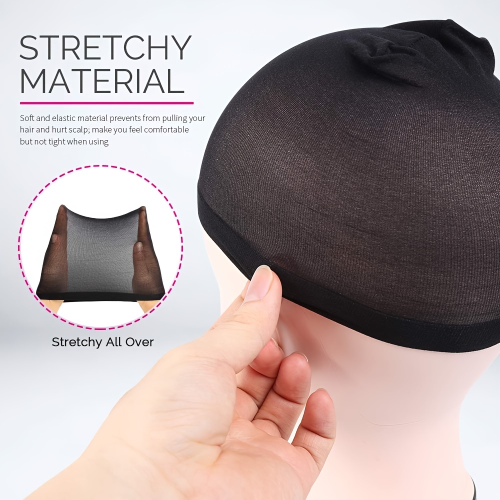 10pcs HD Stretchy Breathable Wig Cap With Non-slip Elastic Band
