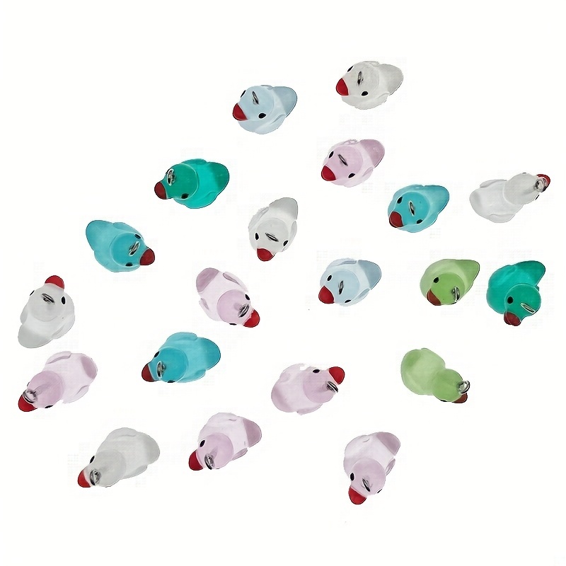 Randomly Mixed 10pcs/pack 3D Resin Cute Charms 9 Colors Solid Color Series Cloud Dolphin Duck Shell Butterfly Fruit Mushroom Pendants for DIY