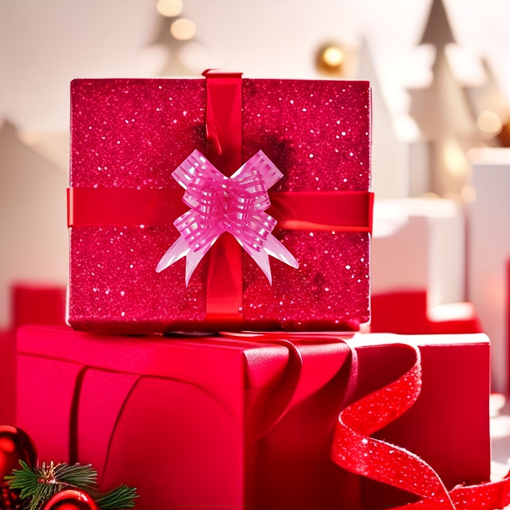 10 lazos grandes, lazos rojos para envolver regalos, cinta de organza para  envolver regalos, lazos de regalo para cestas de regalo de boda, fiesta de