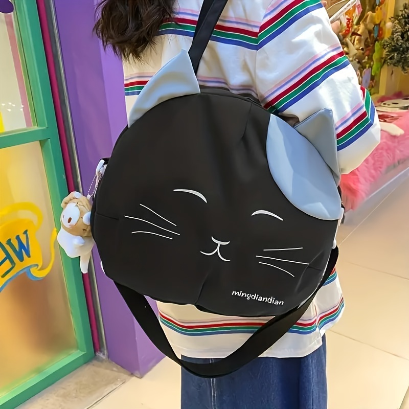 Cute Cat Face Shoulder Bag Kawaii Cartoon Crossbody Bag Temu