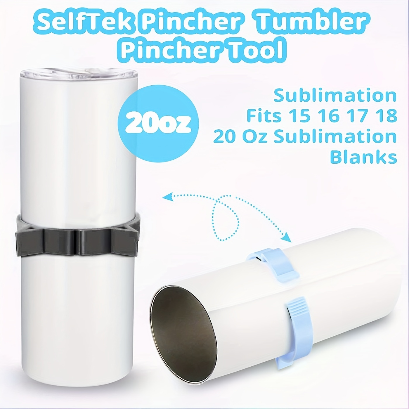 Sublimation Tumblers Pinch 6 Packs,2 Pcs Cup Sublimation Tools,Perfect Pinch Tumbler Pincher for Secure Hold and Grip.