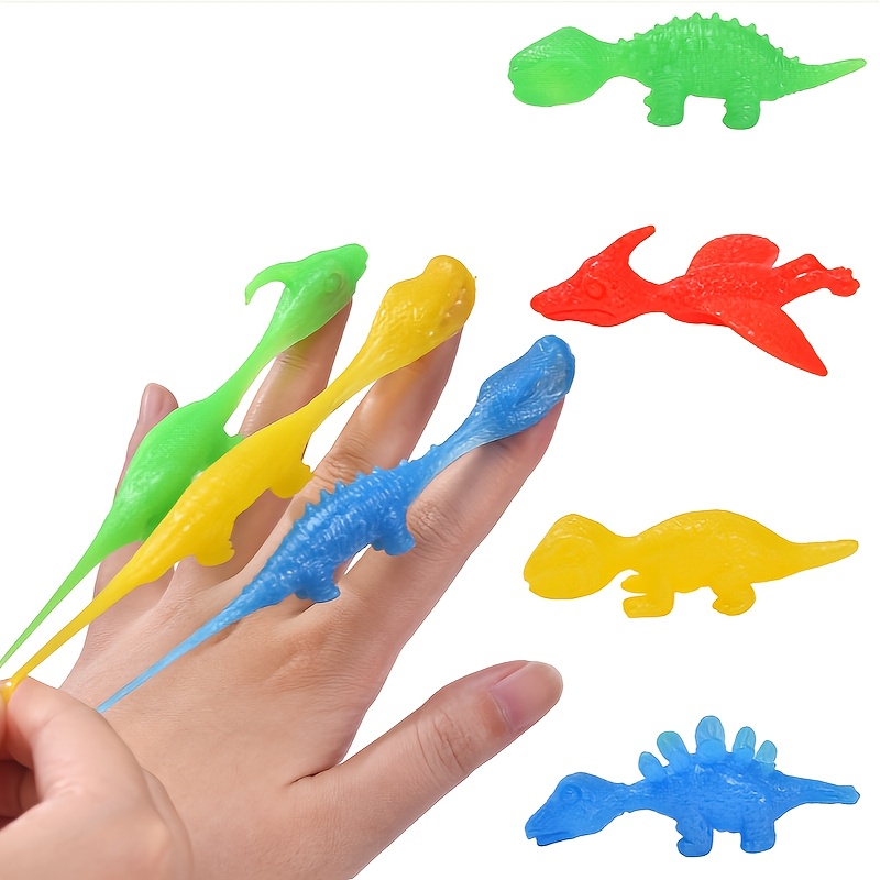  Sticky Finger Dinosaurs, Sling Shot Dinosaur, Slingshot Dinosaur  Finger Toys, Sling Shot Dinosaur Finger Toys, Finger Dinosaurs Sling Shot  (5PCS) : Toys & Games
