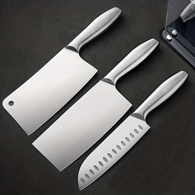 Kitchen Knife, Kitchen Professional Chef Boning Stainless Steel Ebony  Rosewood Handle Meat Cleaver Slicer Cooking Tools Sharp, Home Kitchen  Restaurant Items - Temu
