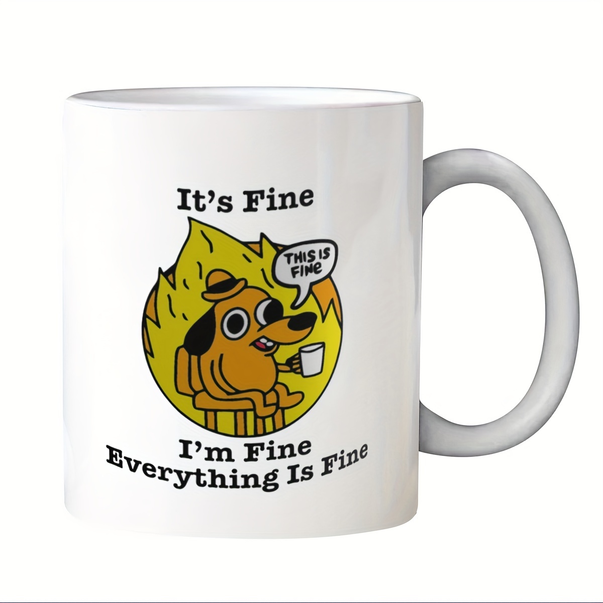 It's Fine Funny Puppy Coffee Mug Coffee Cup Funny Gifts For - Temu