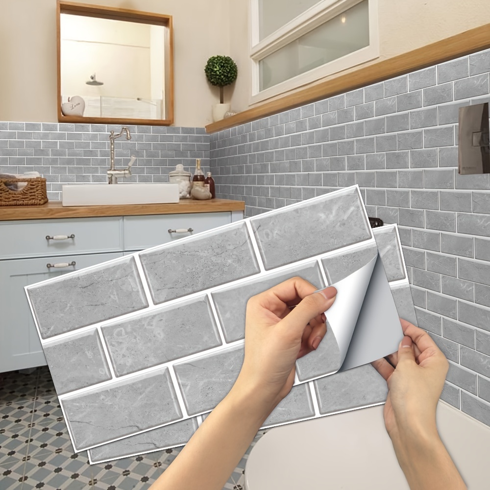 Tile Sticker Waterproof Bathroom Kitchen Wall Stickers Self