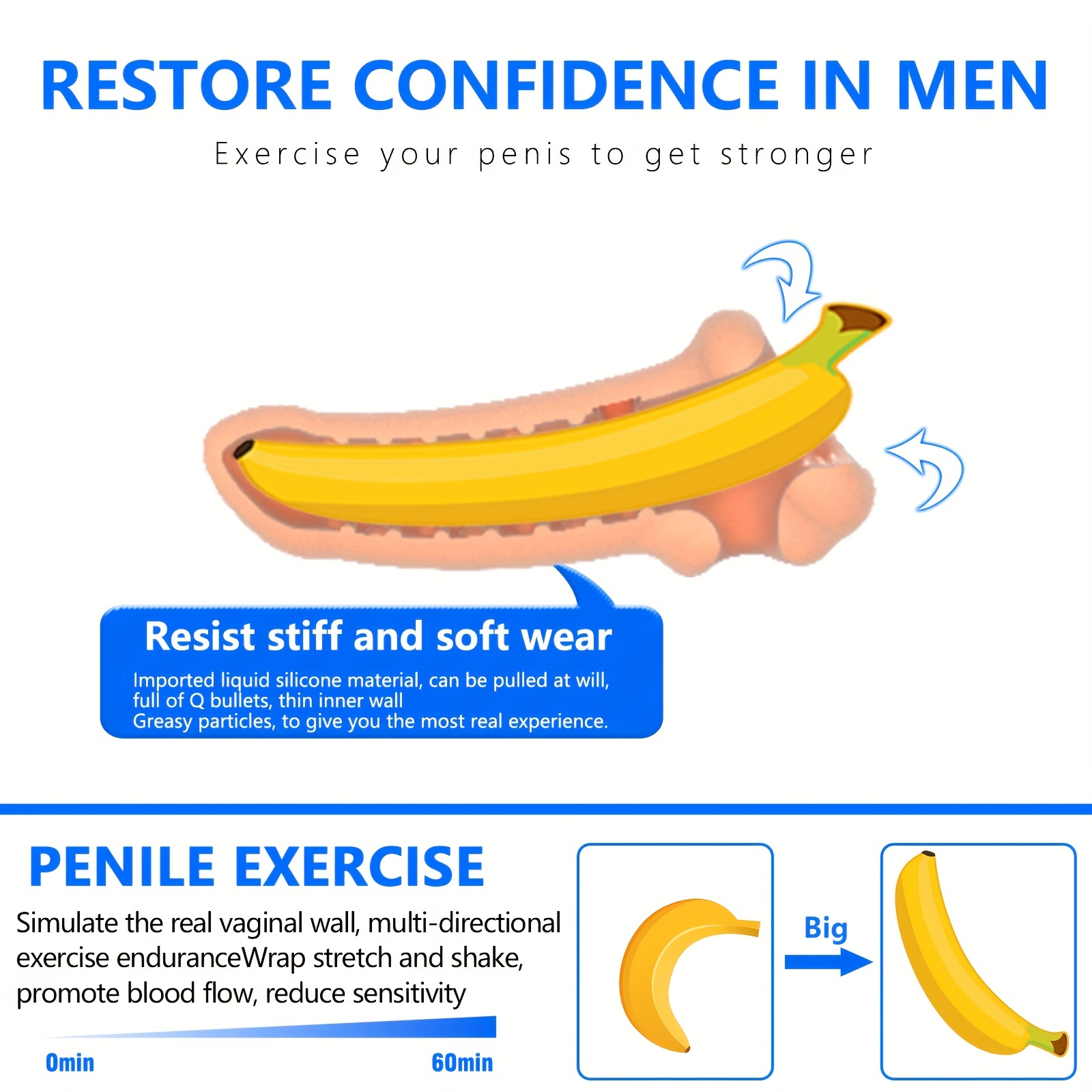 Penis Sleeve Penis Ring Male Enlargement Penis Trainer Temu