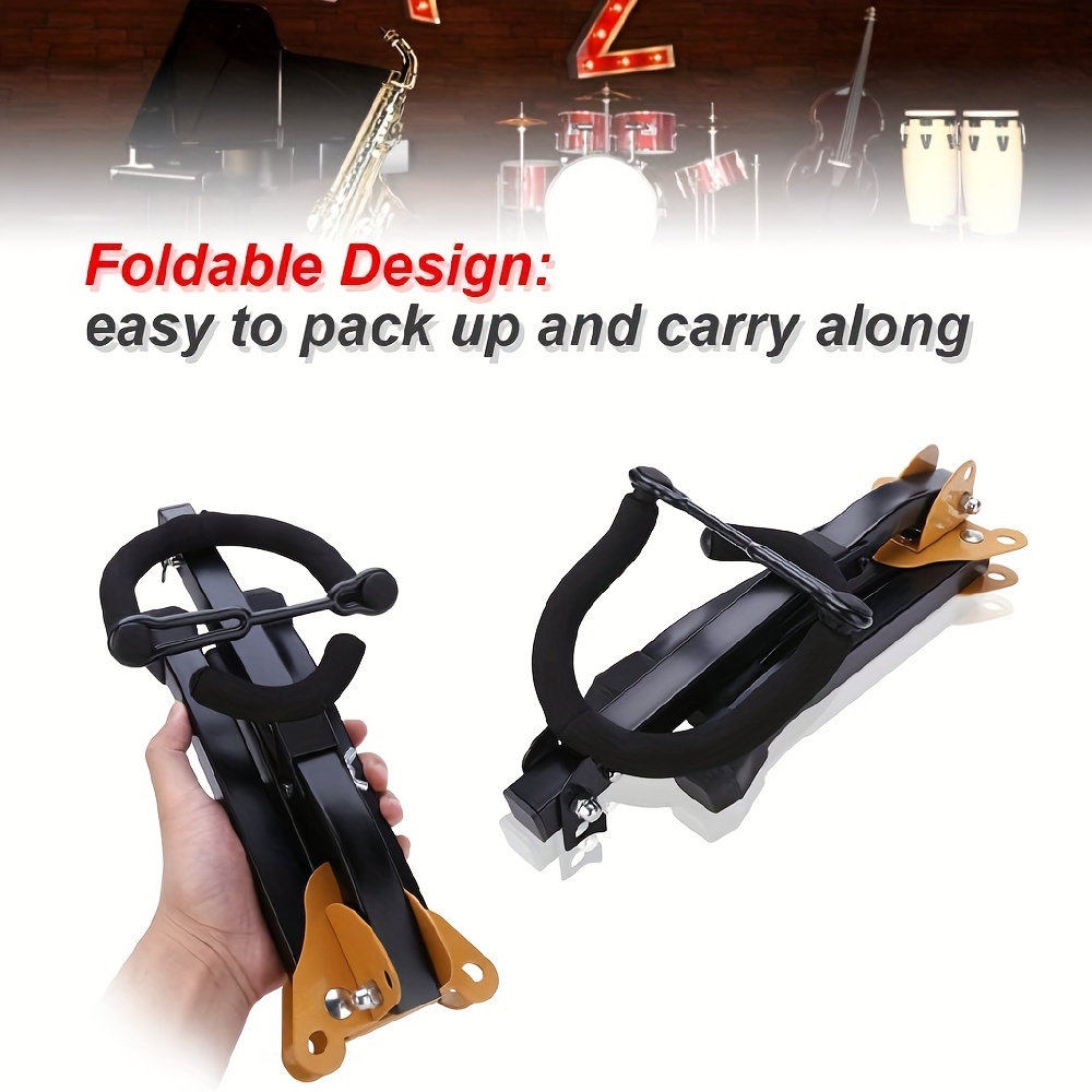 support de Saxophone Alto Portable et pliable, trépied pied en métal sur  pied détachable, Design pliable
