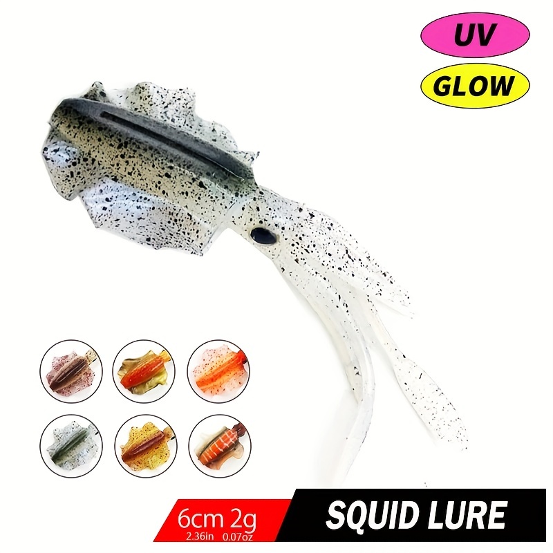 Soft Squid Fishing Lure 6cm 2g Luminous UV Squid Jigs - Temu Sweden