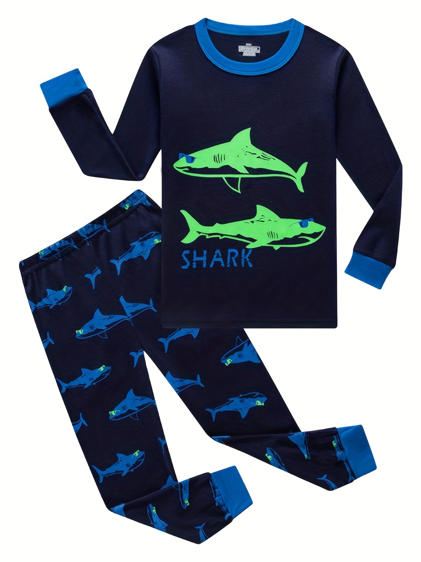 Baby Shark and Royal Blue Pant - Pant Shirt Set