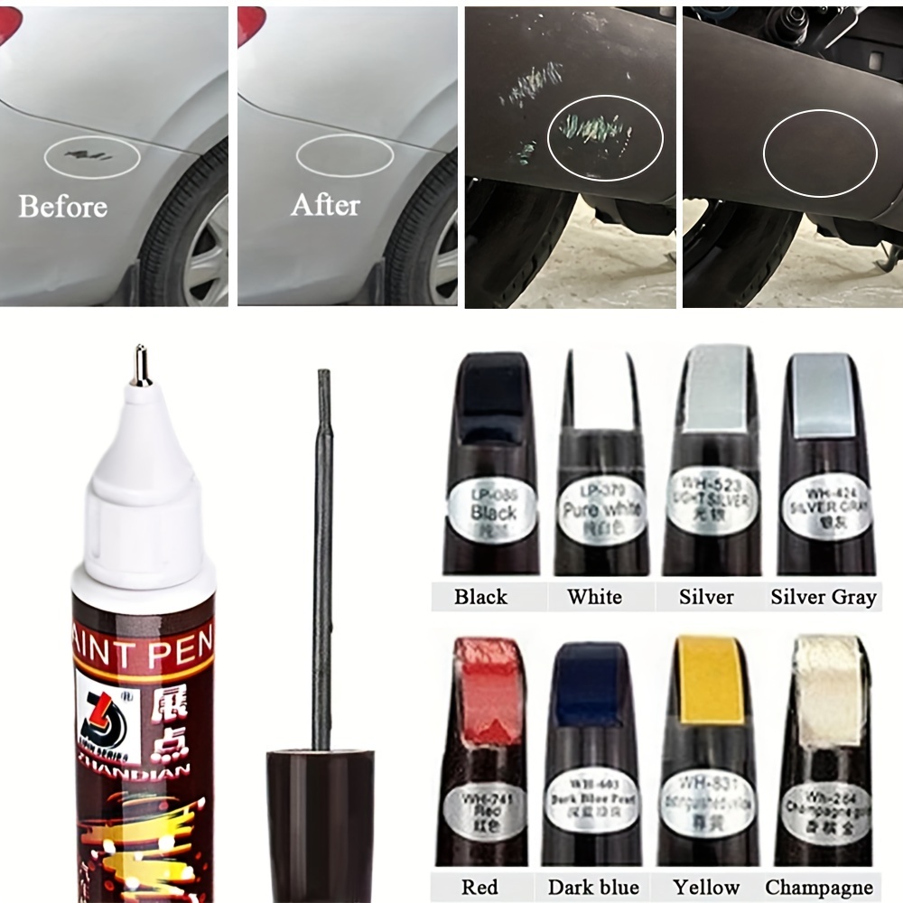 Lápiz de pintura de retoque para reparación de arañazos de automóviles,  pintura de relleno de rueda, negro/blanco/multicolor opcional para varios