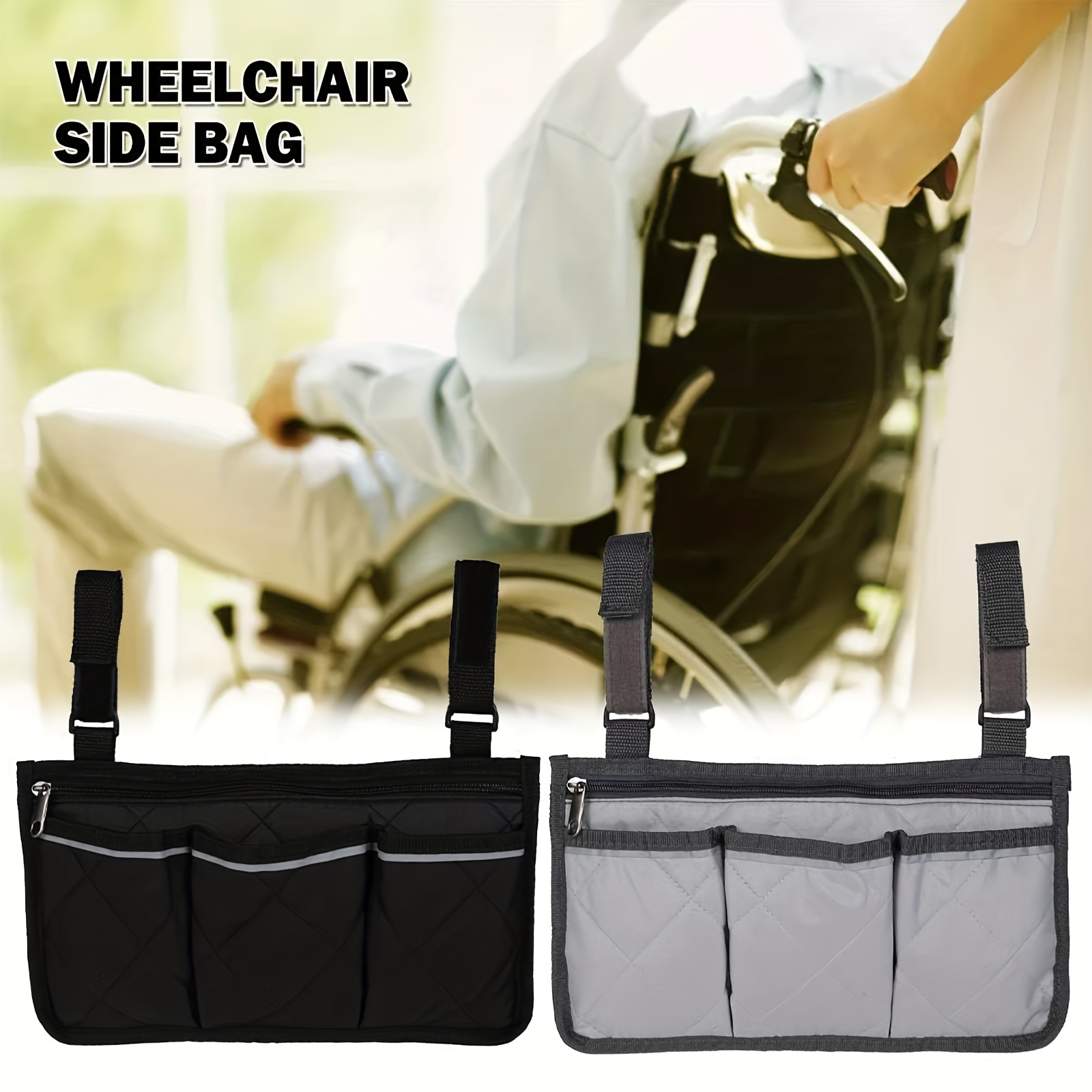Wheelchair Backpack For Back Of Chair, Wheelchair Bag For Walker, Wheelchair  Accessories For Adults, Walker Storage Bag - Temu