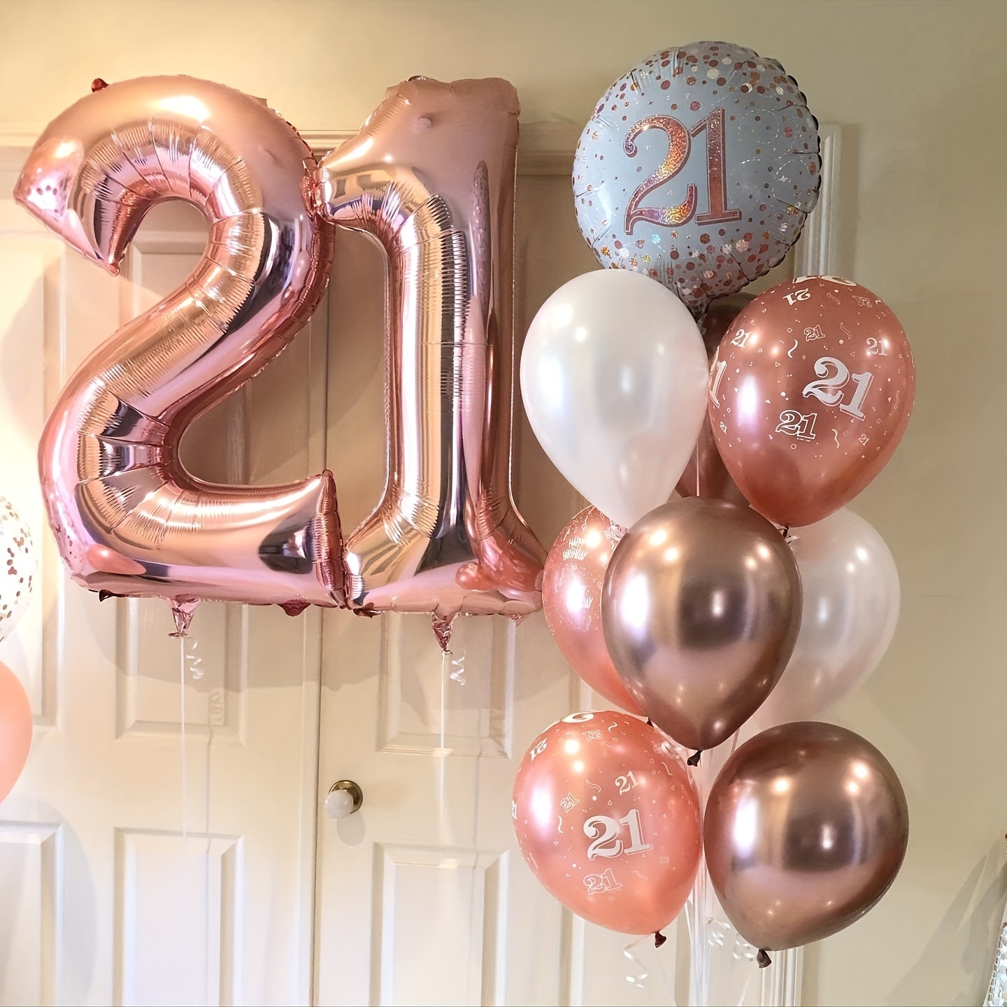 Rose Gold 50 Number Balloons Big Giant Jumbo Large Number 50 Foil Mylar  Balloons for Women Men 50th Birthday Party Supplies 50 Anniversary Events