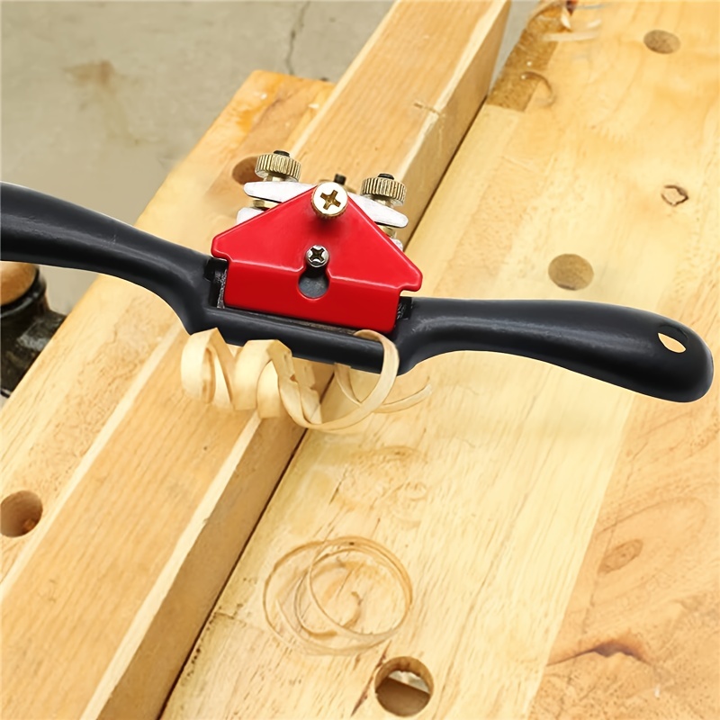 T Tulead Metal Spokeshave Adjustable Spoke Shave Woodworking Hand Cutting  Tool with Blades
