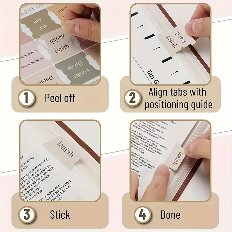 Bible Tabs Bible Stickyindex 75 Tabs Laminated Bible - Temu