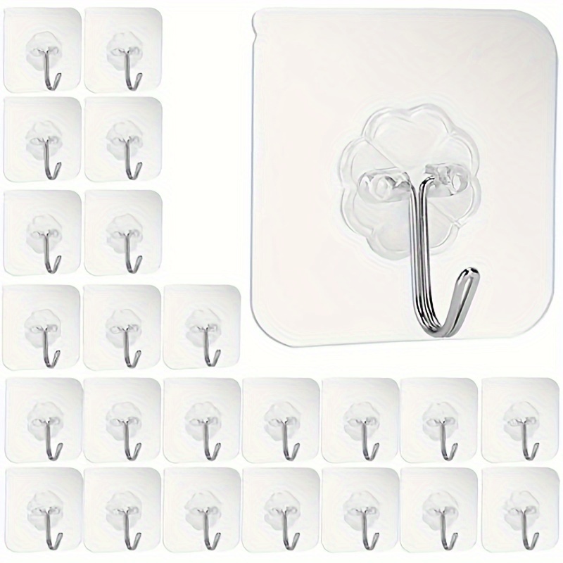2pcs Dual Head Heavy Duty Stainless Sticky Hooks For Hanging - Temu