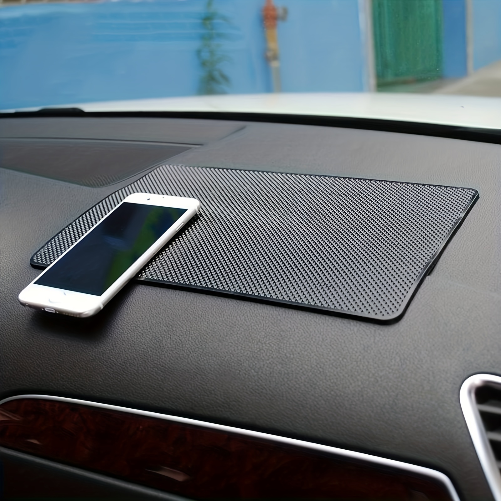 1pc Car Dashboard Non-Slip Sticky Mat Phone Key Holder Anti-Slip Pad  Adhesive Mat Car Sticker Car Accessories