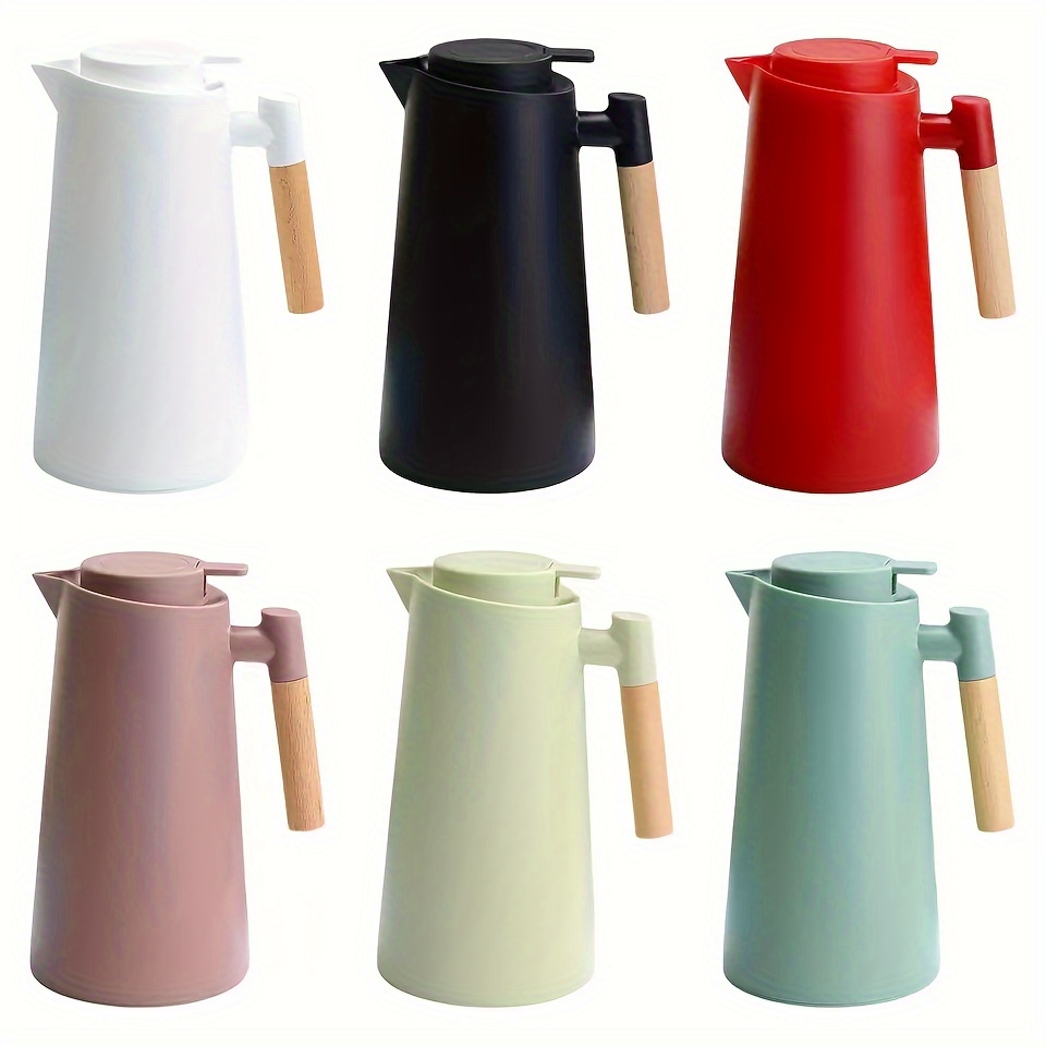 Coffee Carafe Thermal Insulated Drink Carafe Wooden Handle - Temu
