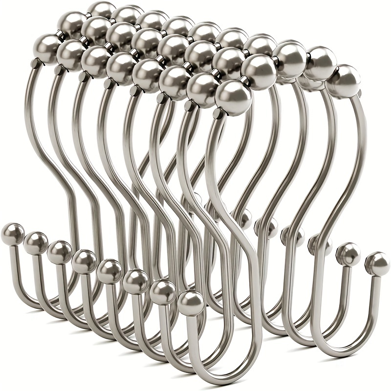 Shower Curtain Hooks Shower Curtain Rings Stainless Steel - Temu Canada