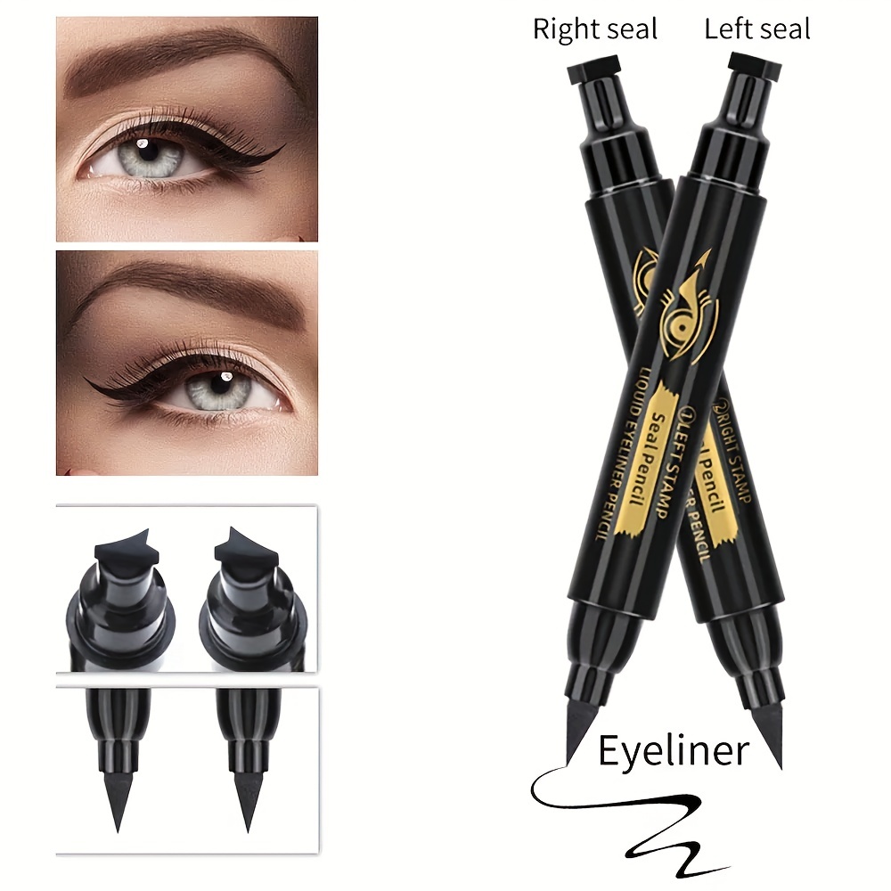 Lazy Two in one Double headed Eyeliner Stamp Pen Wing - Temu