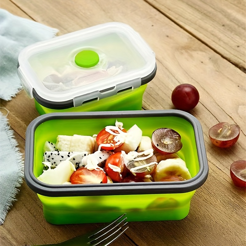 Foldable Food Storage Containers Silicone Lunch Box - Temu