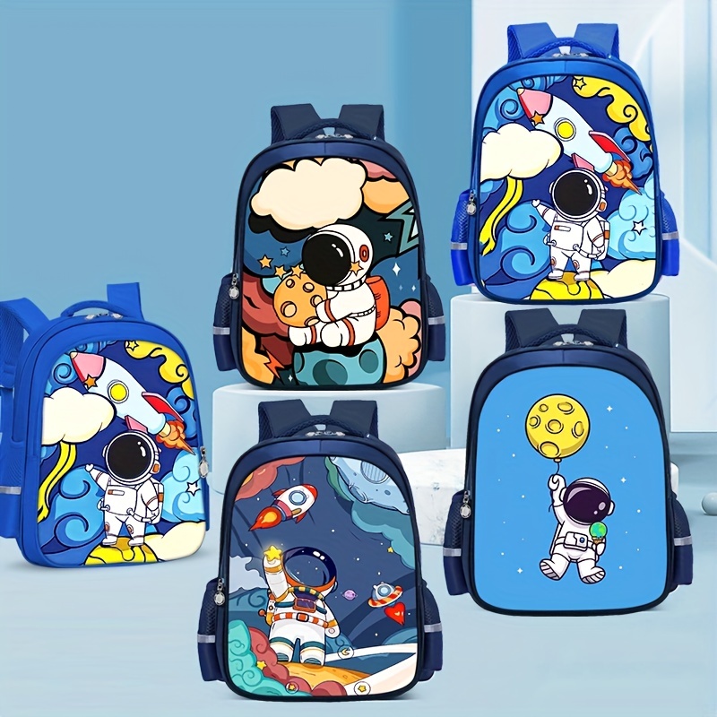 Mochila de astronauta para niños y adolescentes, mochila escolar de gran  capacidad para niños, escuela primaria media, Azul