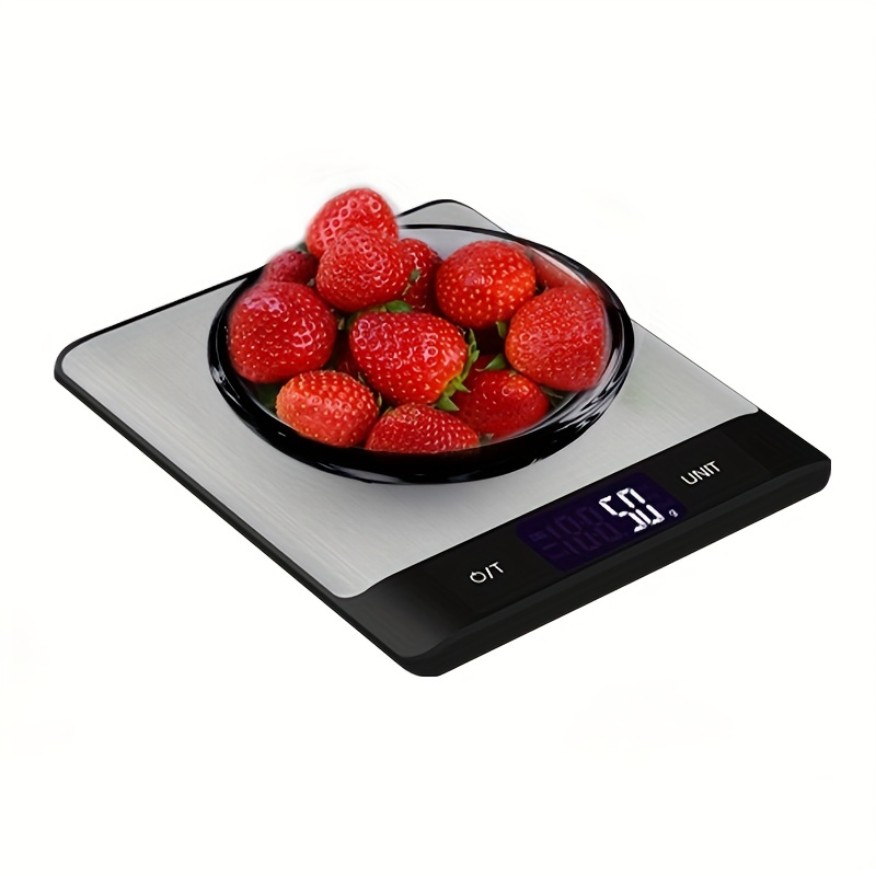 1pc Food Kitchen Scale, Digital Grams And Ounces For Weight Loss, Baking,  Cooking, Keto And Meal Prep, LCD Display, Medium, 304 Stainless Steel