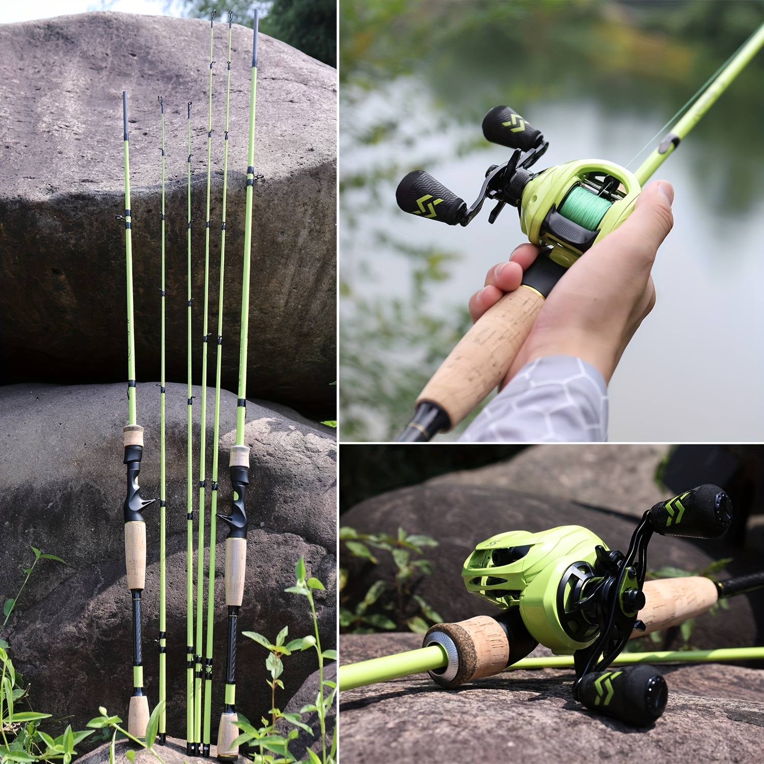 Sougayilang Telescopic Fishing Rod: Cork Wood Handle Maximum - Temu Estonia