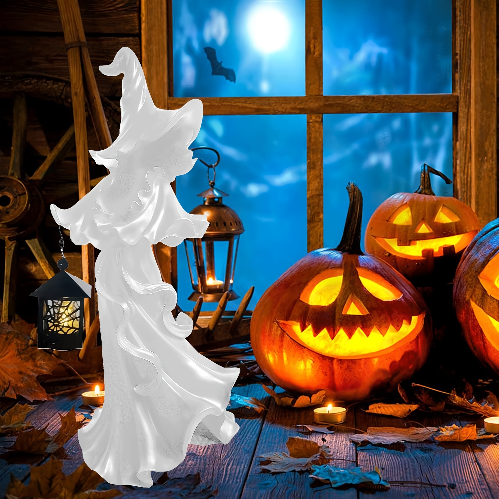 Witch Lantern Statue 2023 New Faceless Ghost Sculpture Temu