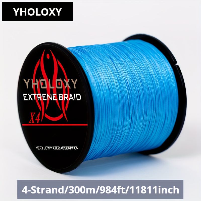 4-Strand Multifilament PE Anti-abrasion Braided Fishing Line, 300m/984.25ft  6-100lbs Fishing Line For Long Casting