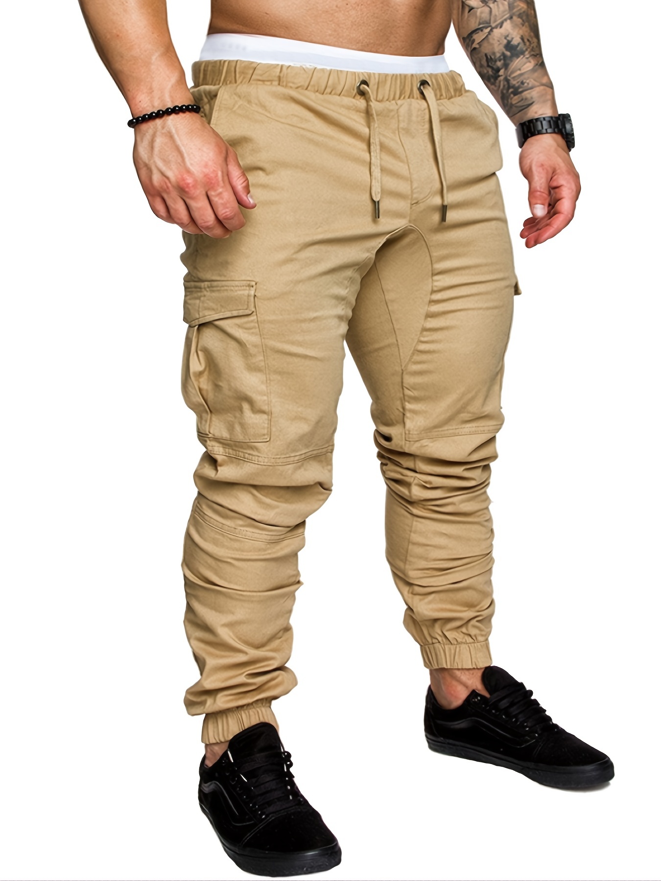 Man Casual Multi Pocket Pants - Temu