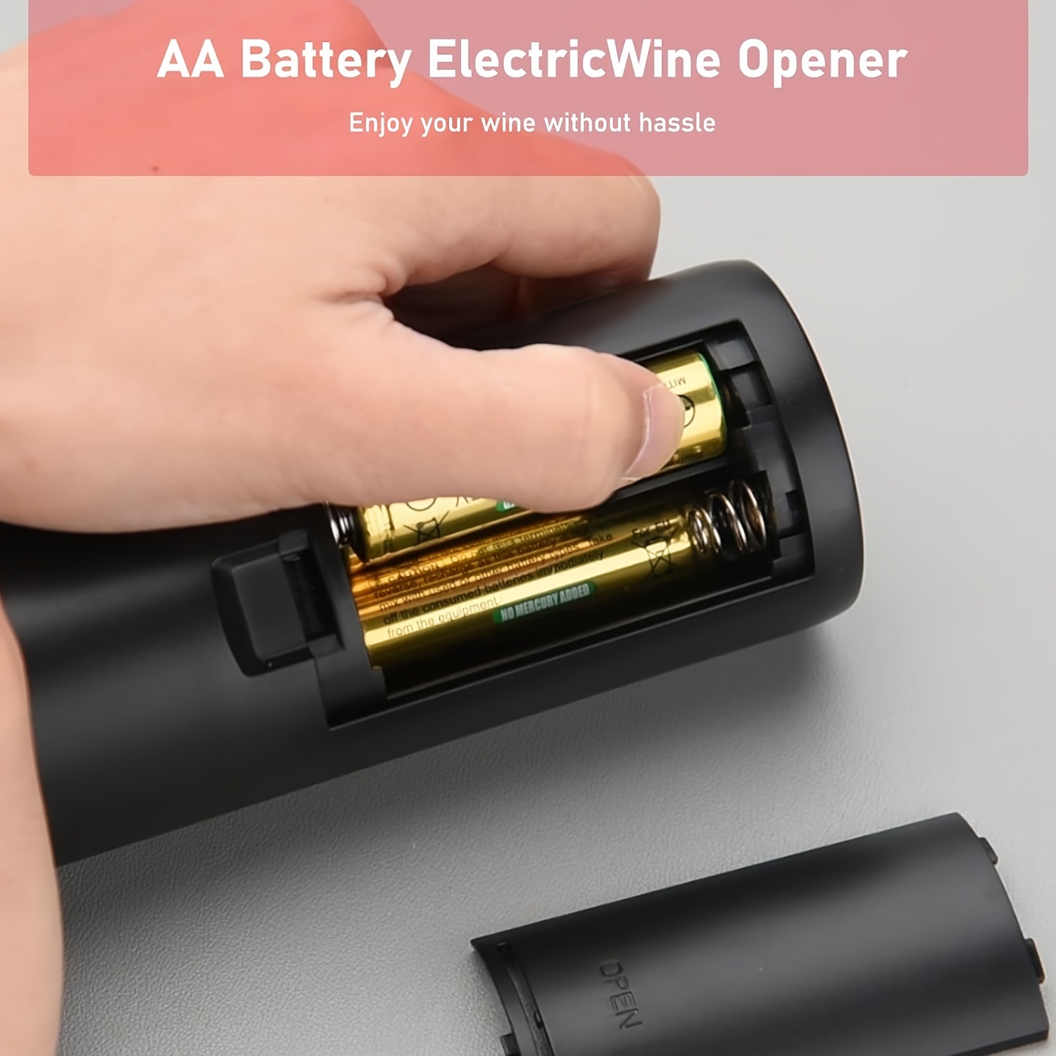 TEBIKIN - Juego de abridor eléctrico de vino automático para abrebotellas  de vino, Caja dañada, 3-2