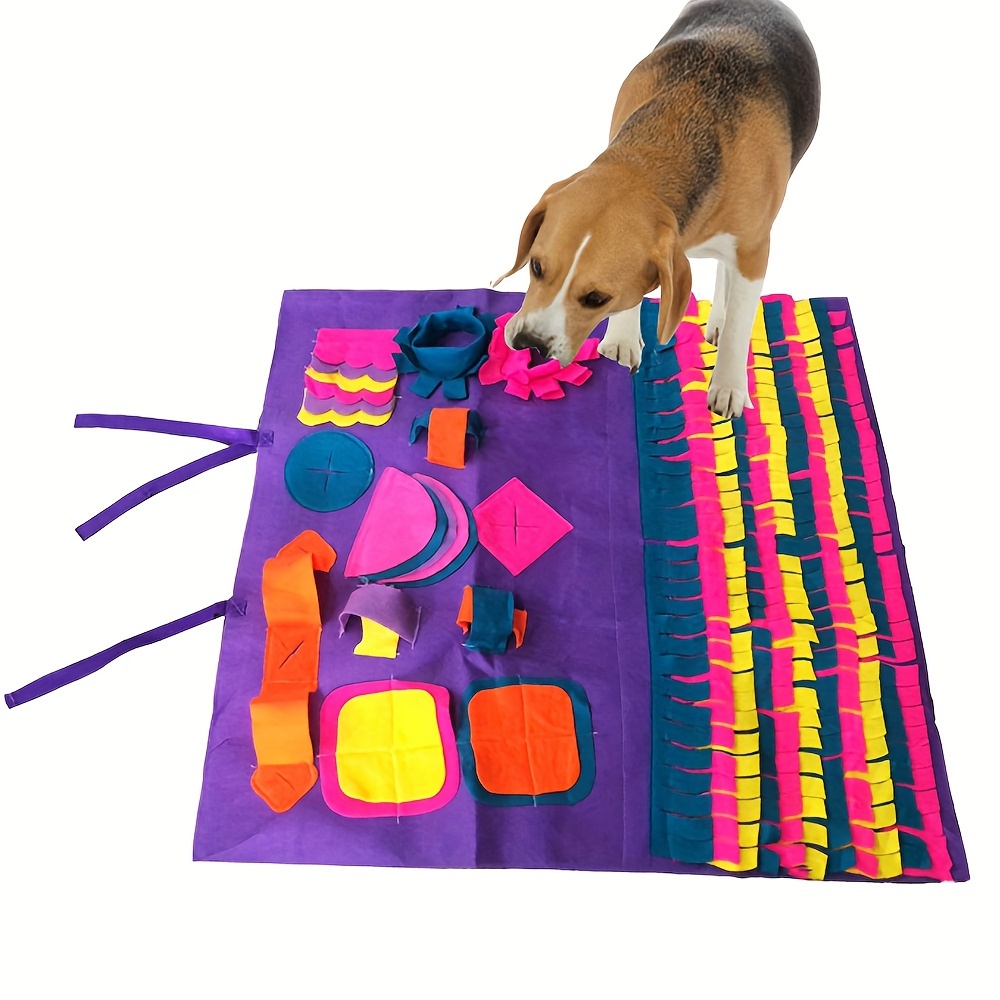 Travelwant Snuffle Mat for Dogs, Dog Nosework Feeding Mat, Pet Interactive Dog Puzzle Toys Encourages Natural Foraging Skills for Training and Stress