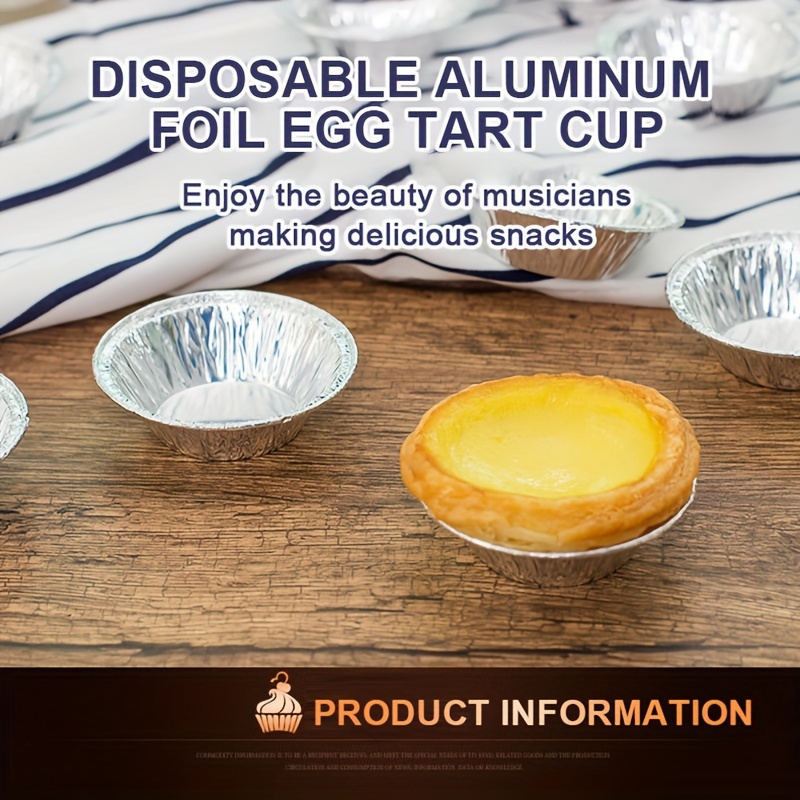 10pcs Aluminum Foil Cups For Air Fryers, Reusable Tin Foil Cups, Small Disposable  Baking Pans For Pies, Tarts And Cakes