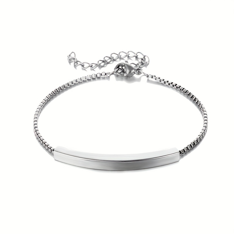 Custom Engraved Stainless Steel Couple Bracelet
