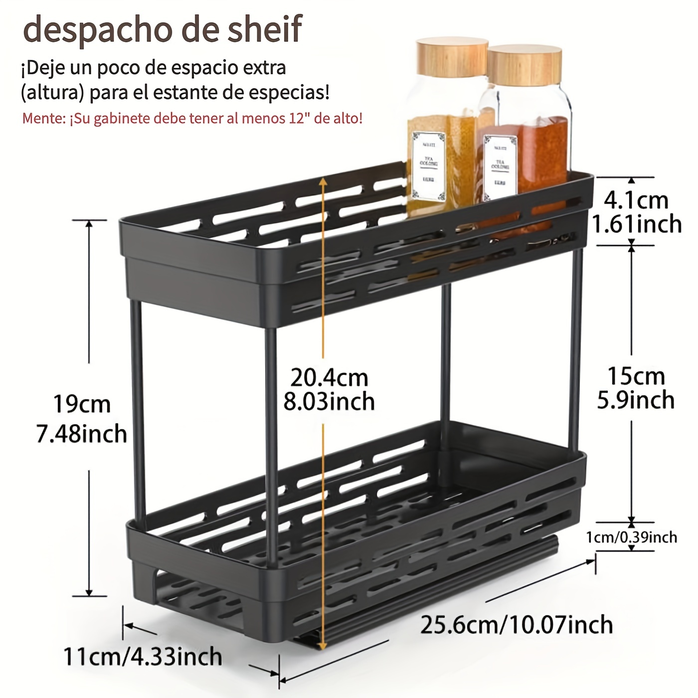 1/2pcs Estante Especias Extraíble Organizador Estante - Temu Spain