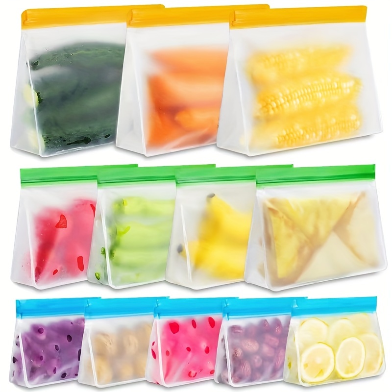 Thickened Peva Food Bags Reusable Freezer Bags Food Storage - Temu