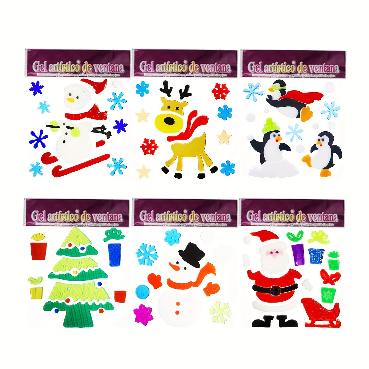 Christmas Gel Window Stickers Decorative Glass Stickers - Temu