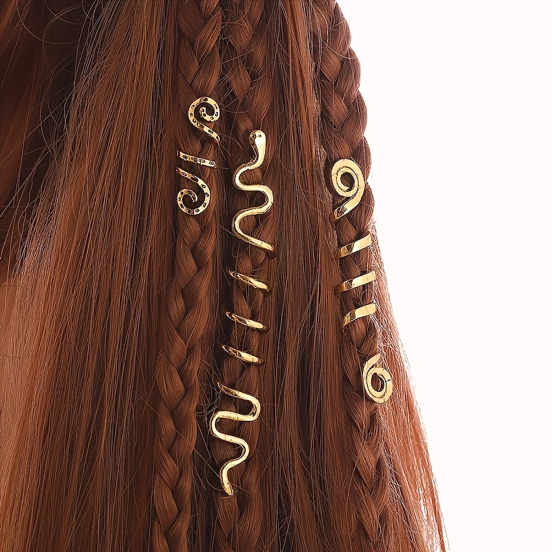 Golden And Silver Hair Jewelry For Braids Coils And - Temu