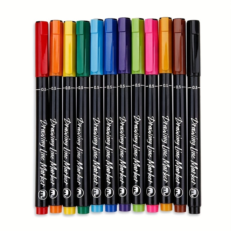 Gxin Paint Markers Pens 12 Colors Dual tip/ Fine tip Markers - Temu