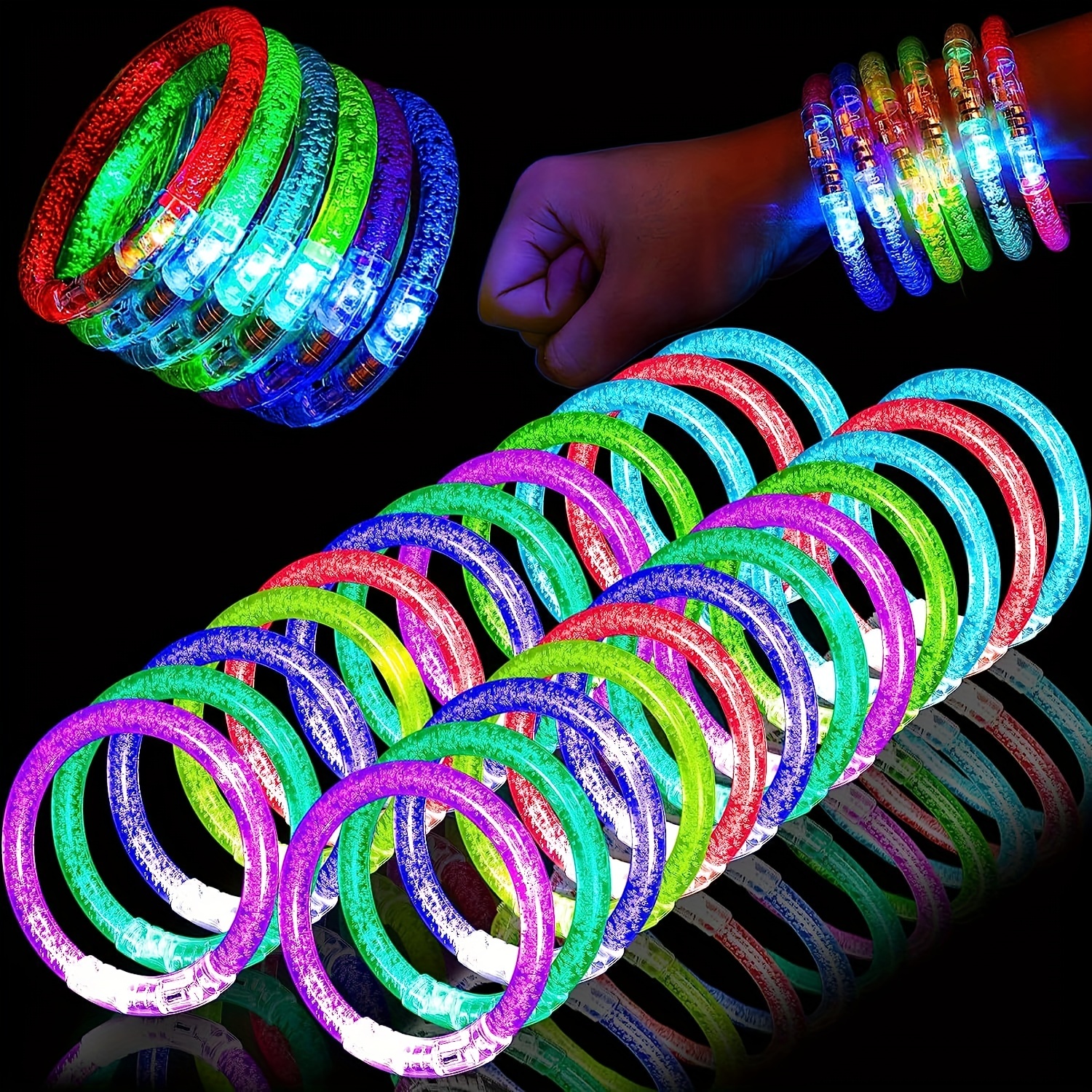 Glow Sticks, Glow in Dark Party Supplies,with Bracelet Butterfly Connectors,flower,glow Neon Necklaces For Kids Party Festival(164pcs)