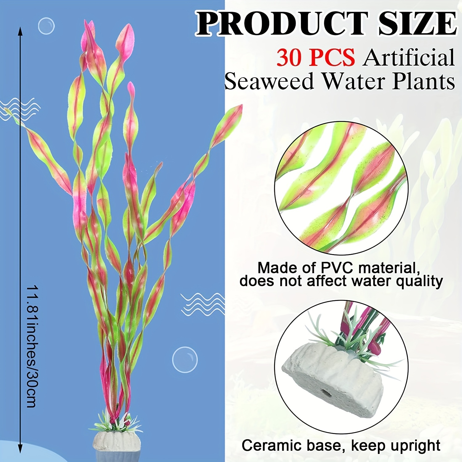 6pcs Artificial Seaweed Water Plants For Aquarium Plastic Fish Tank Plant  Decorations - Pet Supplies - Temu
