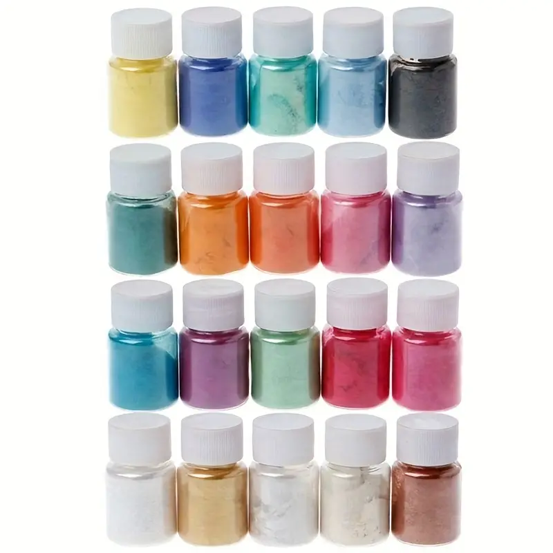 20 Colors Resin Epoxy Dye Pigment Powder Mica Mineral Powder - Temu