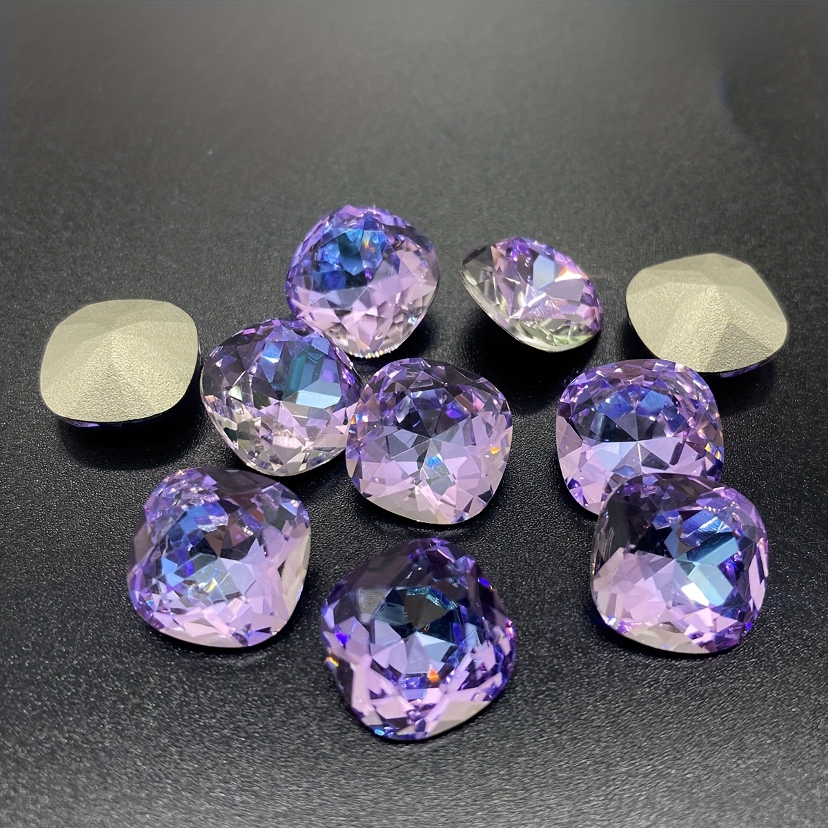 10 X K9 Glass Crystals Maple Leaf Pointback Rhinestones Sew on Garment  Crafts